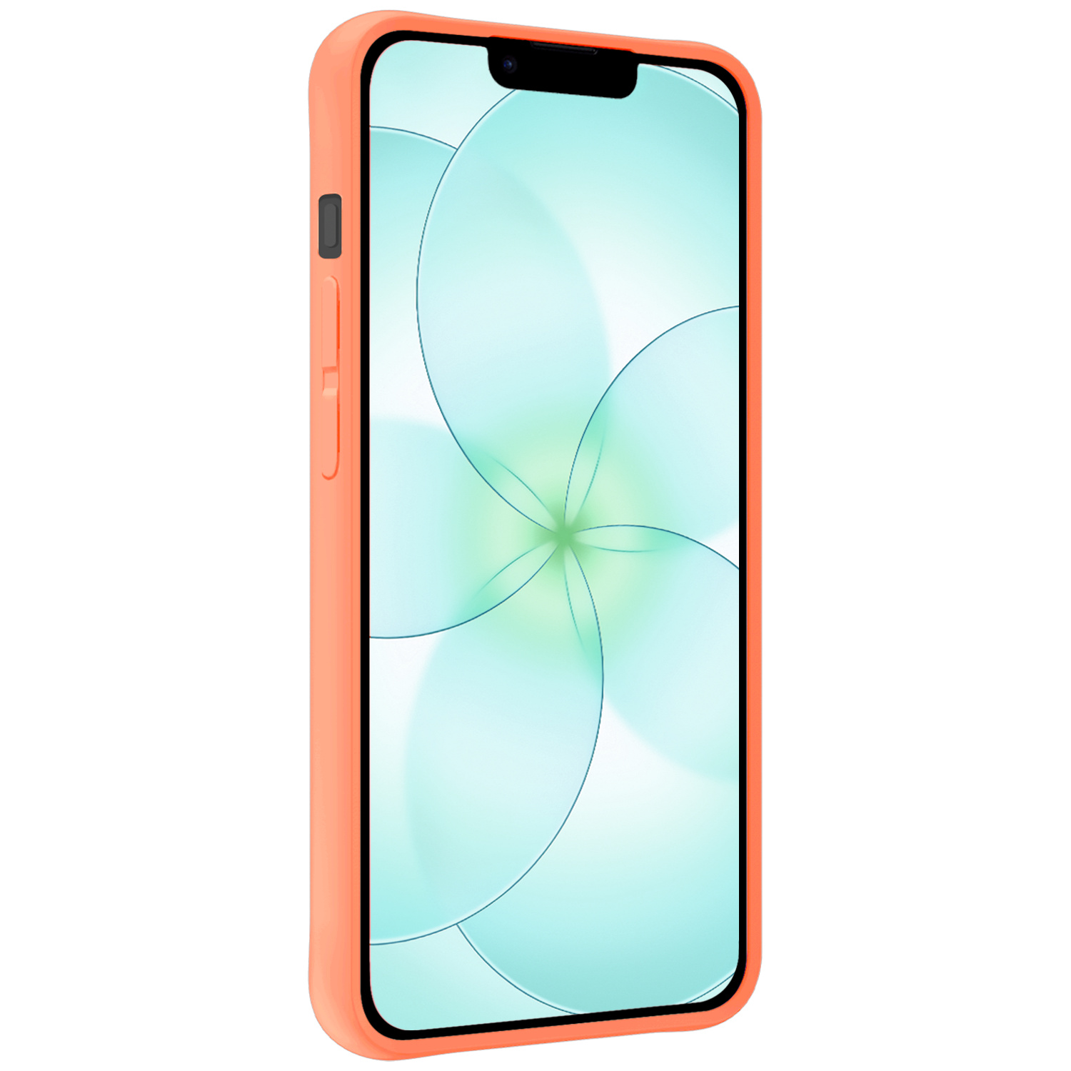 Forterra Forterra iPhone 17e Hoesje Siliconen Met Screenprotector Met Dichte Notch - Perzik