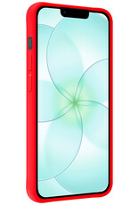Forterra Forterra iPhone 17e Hoesje Siliconen Met Screenprotector Met Dichte Notch - Rood