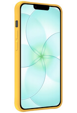 Forterra Forterra iPhone 17e Hoesje Siliconen Met 2x Screenprotector Met Dichte Notch - Geel