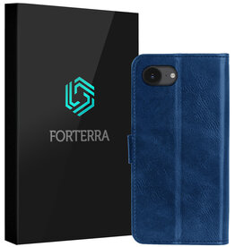 Forterra Forterra iPhone 17e Hoesje Bookcase - Donkerblauw