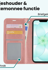 Forterra Forterra iPhone 17e Hoesje Bookcase - Rose Goud