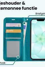 Forterra Forterra iPhone 17e Hoesje Bookcase - Turquoise