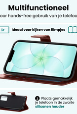 Forterra Forterra iPhone 17e Hoesje Bookcase Met Screenprotector - Bruin