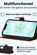 Forterra Forterra iPhone 17e Hoesje Bookcase Met 2x Screenprotector - Bruin