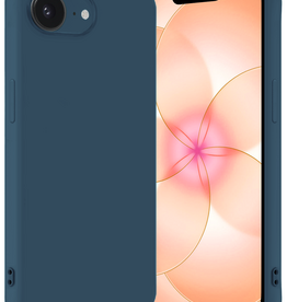Nomfy Nomfy iPhone 17e Hoesje Siliconen - Donkerblauw
