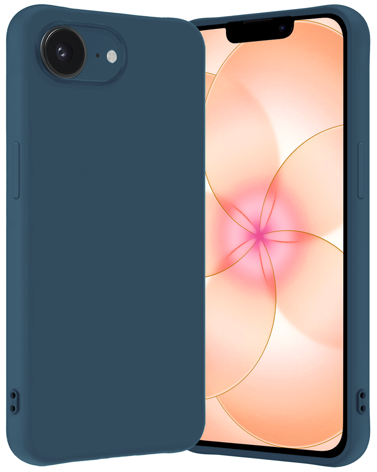 Nomfy Nomfy iPhone 17e Hoesje Siliconen - Donkerblauw