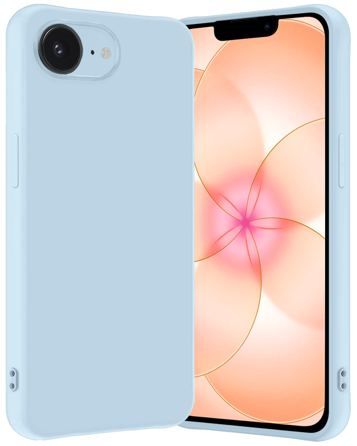 Nomfy Nomfy iPhone 17e Hoesje Siliconen - Lichtblauw
