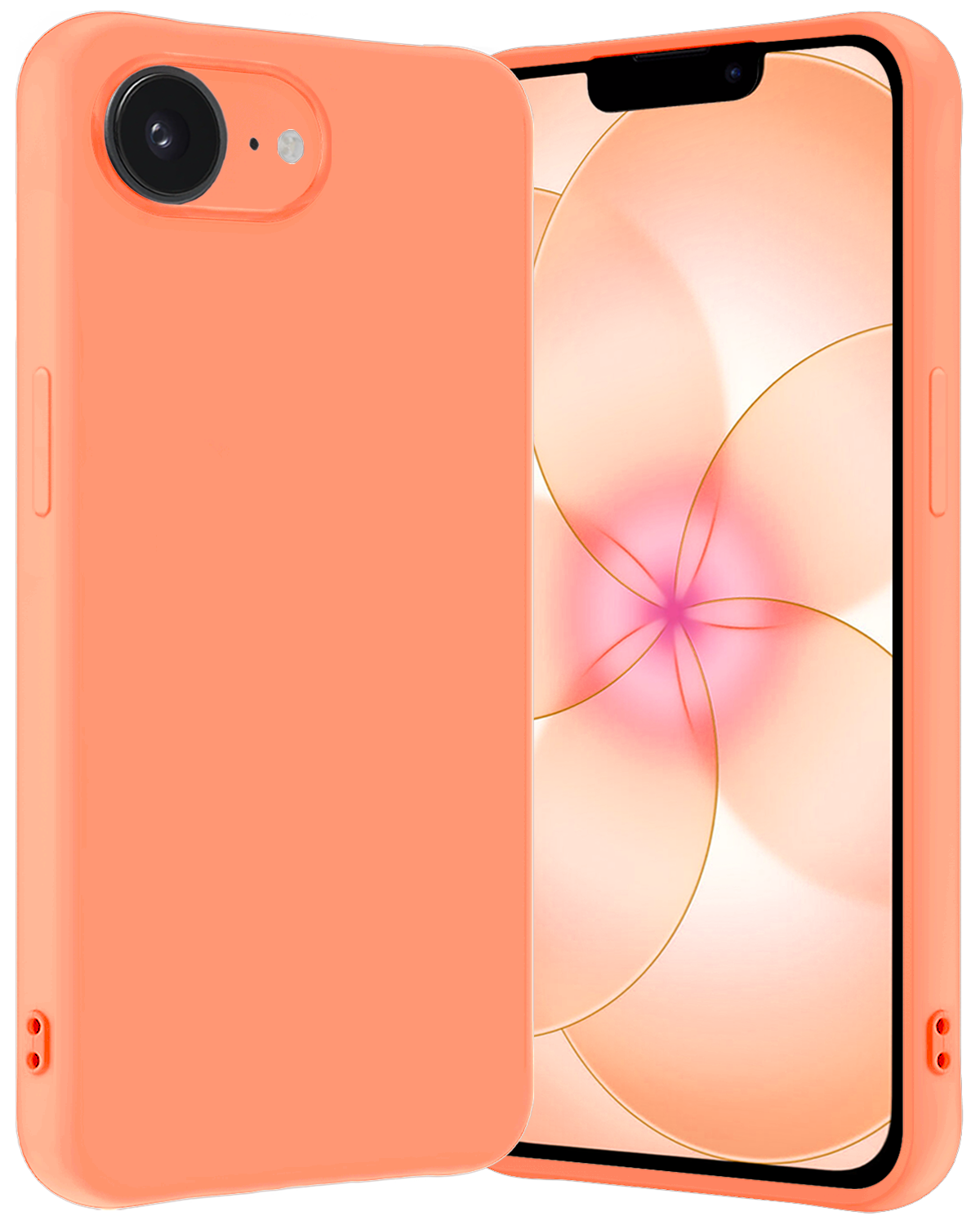 Nomfy Nomfy iPhone 17e Hoesje Siliconen - Perzik