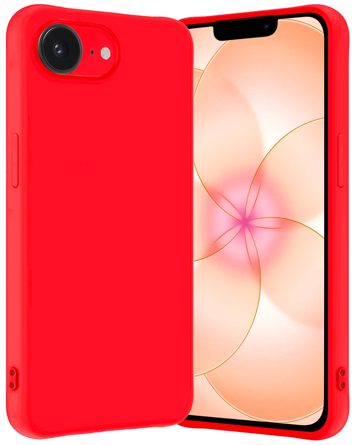 Nomfy Nomfy iPhone 17e Hoesje Siliconen - Rood