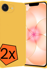 Nomfy Nomfy iPhone 17e Hoesje Siliconen - Geel - 2 PACK