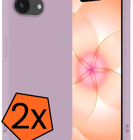 Nomfy Nomfy iPhone 17e Hoesje Siliconen - Lila - 2 PACK