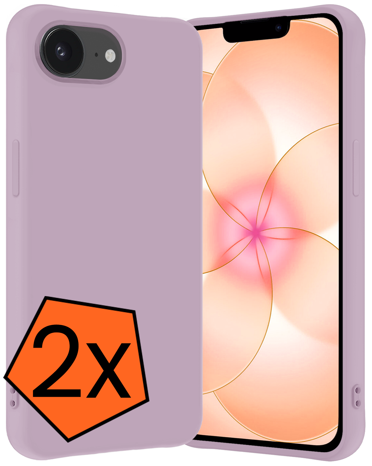 Nomfy Nomfy iPhone 17e Hoesje Siliconen - Lila - 2 PACK
