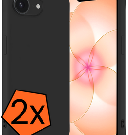 Nomfy Nomfy iPhone 17e Hoesje Siliconen - Zwart - 2 PACK