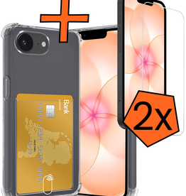 Nomfy Nomfy iPhone 17e Hoesje Pashouder Met 2x Screenprotector