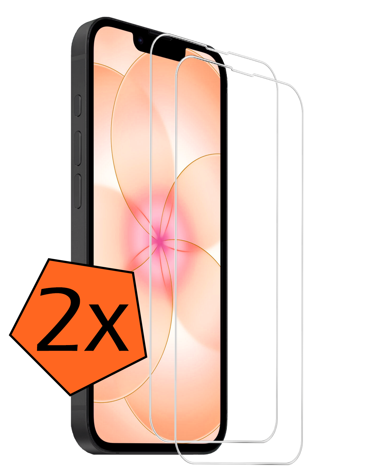 Nomfy Nomfy iPhone 17e Screenprotector Glas Met Dichte Notch - 2 PACK