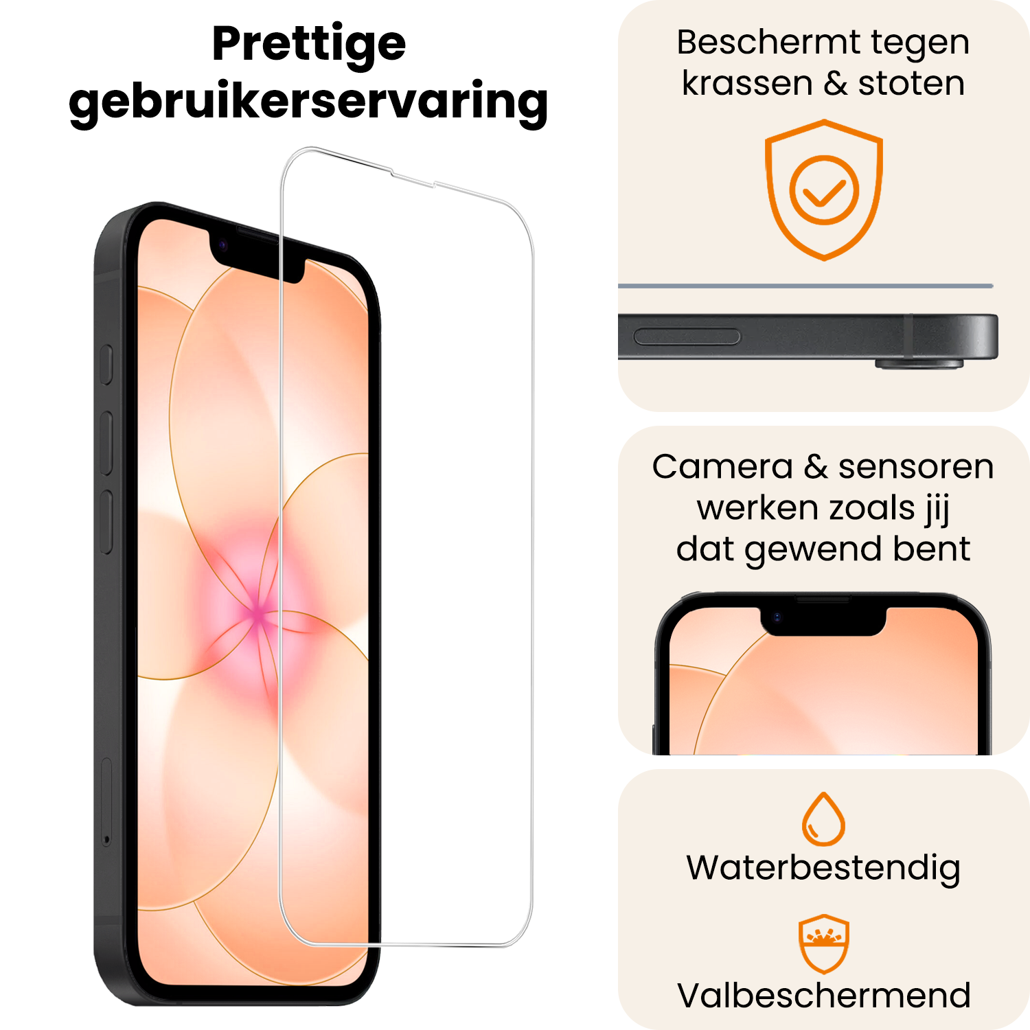 Nomfy Nomfy iPhone 17e Screenprotector Glas Met Dichte Notch - 2 PACK