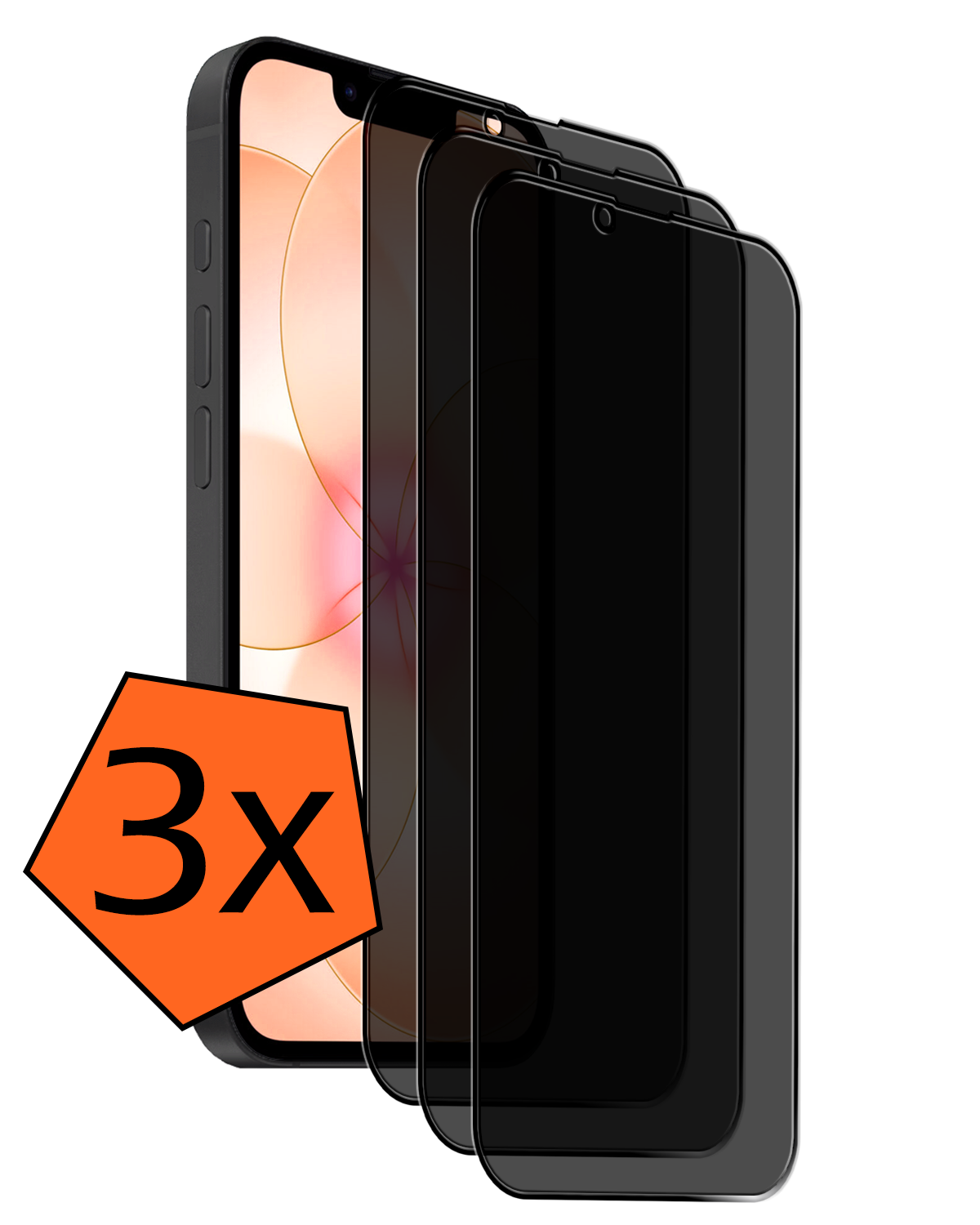 Nomfy Nomfy iPhone 17e Screenprotector Glas Privacy - 3 PACK