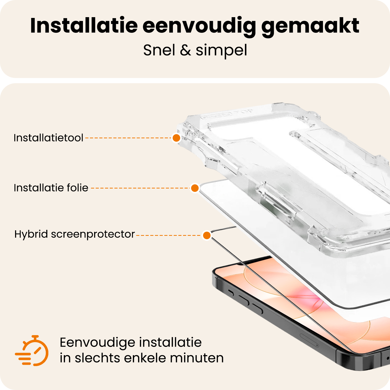 Nomfy Nomfy iPhone 17e Hybrid Screenprotector