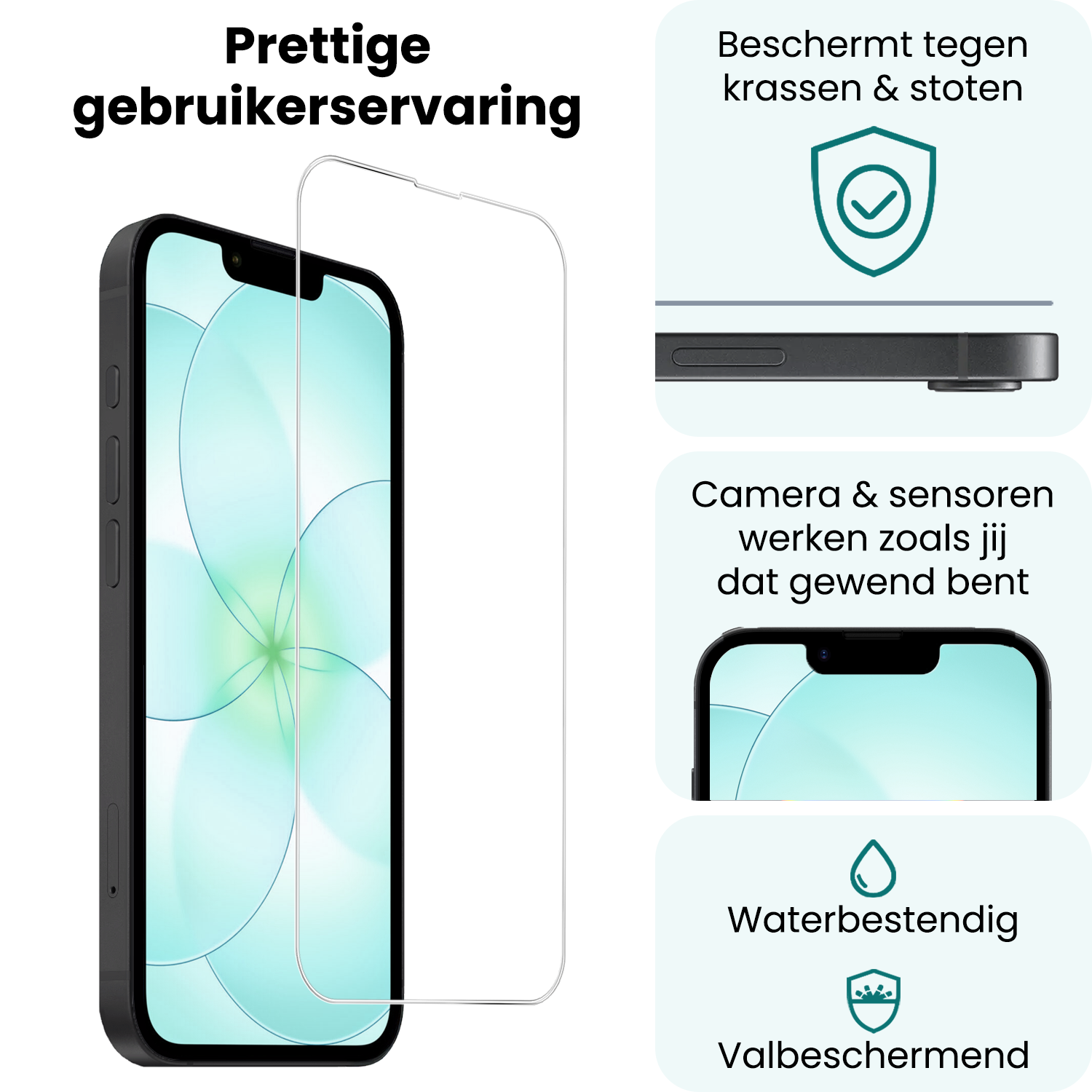 Forterra Forterra iPhone 17e Screenprotector Glas Met Dichte Notch