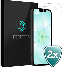 Forterra Forterra iPhone 17e Screenprotector Glas Met Dichte Notch - 2 PACK