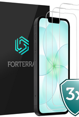 Forterra Forterra iPhone 17e Screenprotector Glas Met Dichte Notch - 3 PACK