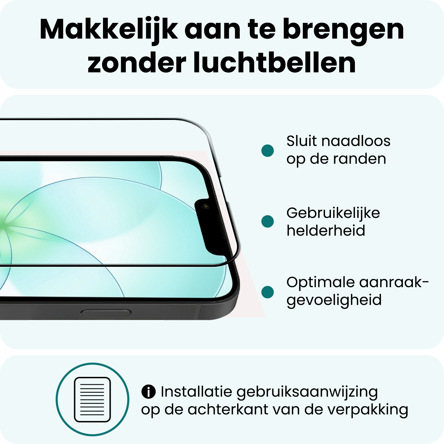 Forterra Forterra iPhone 17e Screenprotector Glas Full Cover 2D