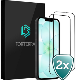 Forterra Forterra iPhone 17e Screenprotector Glas Full Cover 2D - 2 PACK