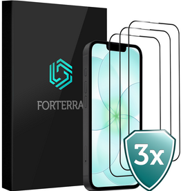 Forterra Forterra iPhone 17e Screenprotector Glas Full Cover 2D - 3 PACK