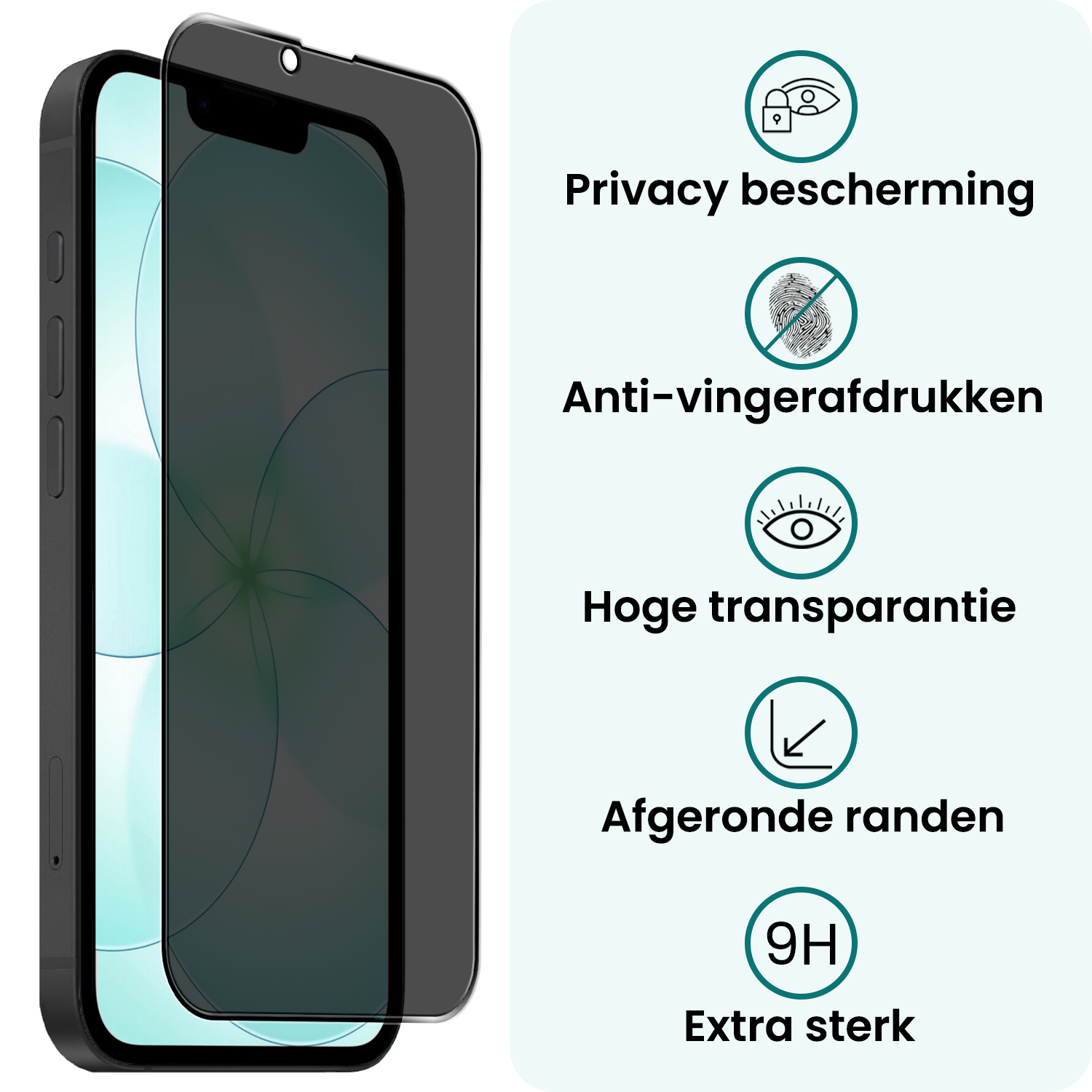 Forterra Forterra iPhone 17e Screenprotector Glas Privacy - 2 PACK