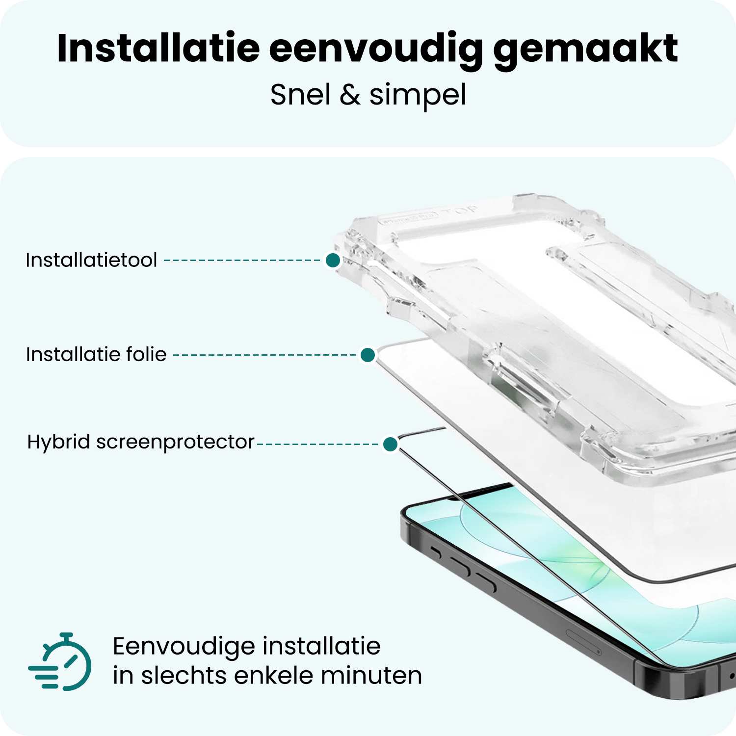 Forterra Forterra iPhone 17e Hybrid Screenprotector - 2 PACK