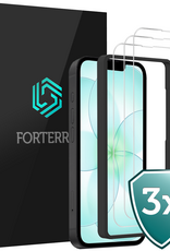 Forterra Forterra iPhone 17e Screenprotector Met Installatieframe - 3 PACK