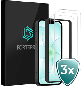 Forterra Forterra iPhone 17e Screenprotector Met Installatieframe - 3 PACK