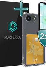 Forterra Forterra iPhone 17e Hoesje Pashouder Met 2x Screenprotector