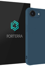 Forterra Forterra iPhone 17e Hoesje Siliconen - Donkerblauw