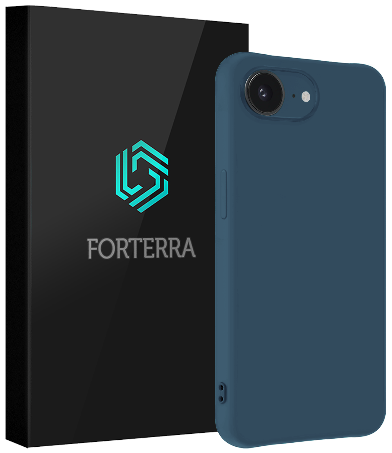 Forterra Forterra iPhone 17e Hoesje Siliconen - Donkerblauw