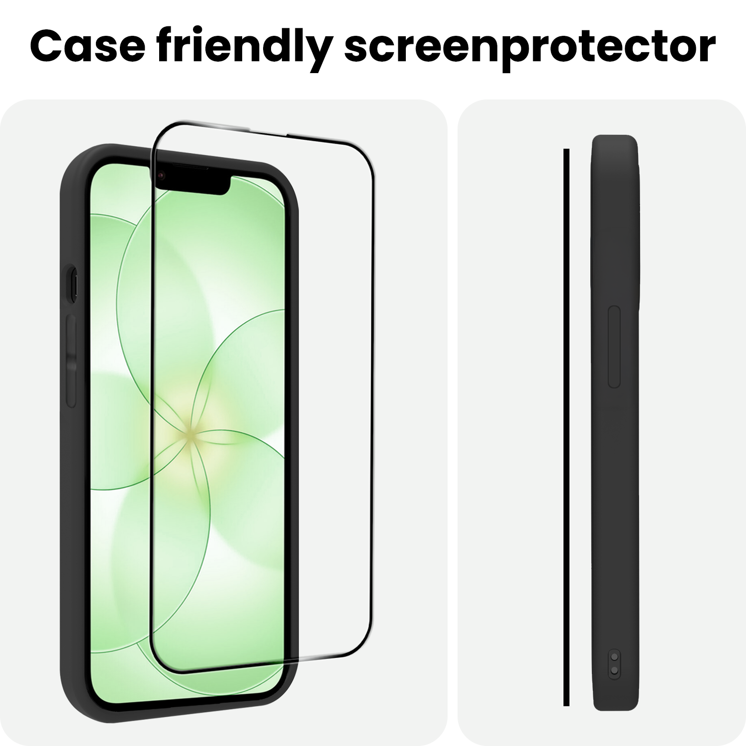 BASEY. BASEY. iPhone 17e Screenprotector Glas Full Cover 2D - 2 PACK