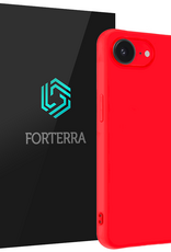 Forterra Forterra iPhone 17e Hoesje Siliconen - Rood