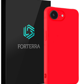 Forterra Forterra iPhone 17e Hoesje Siliconen - Rood