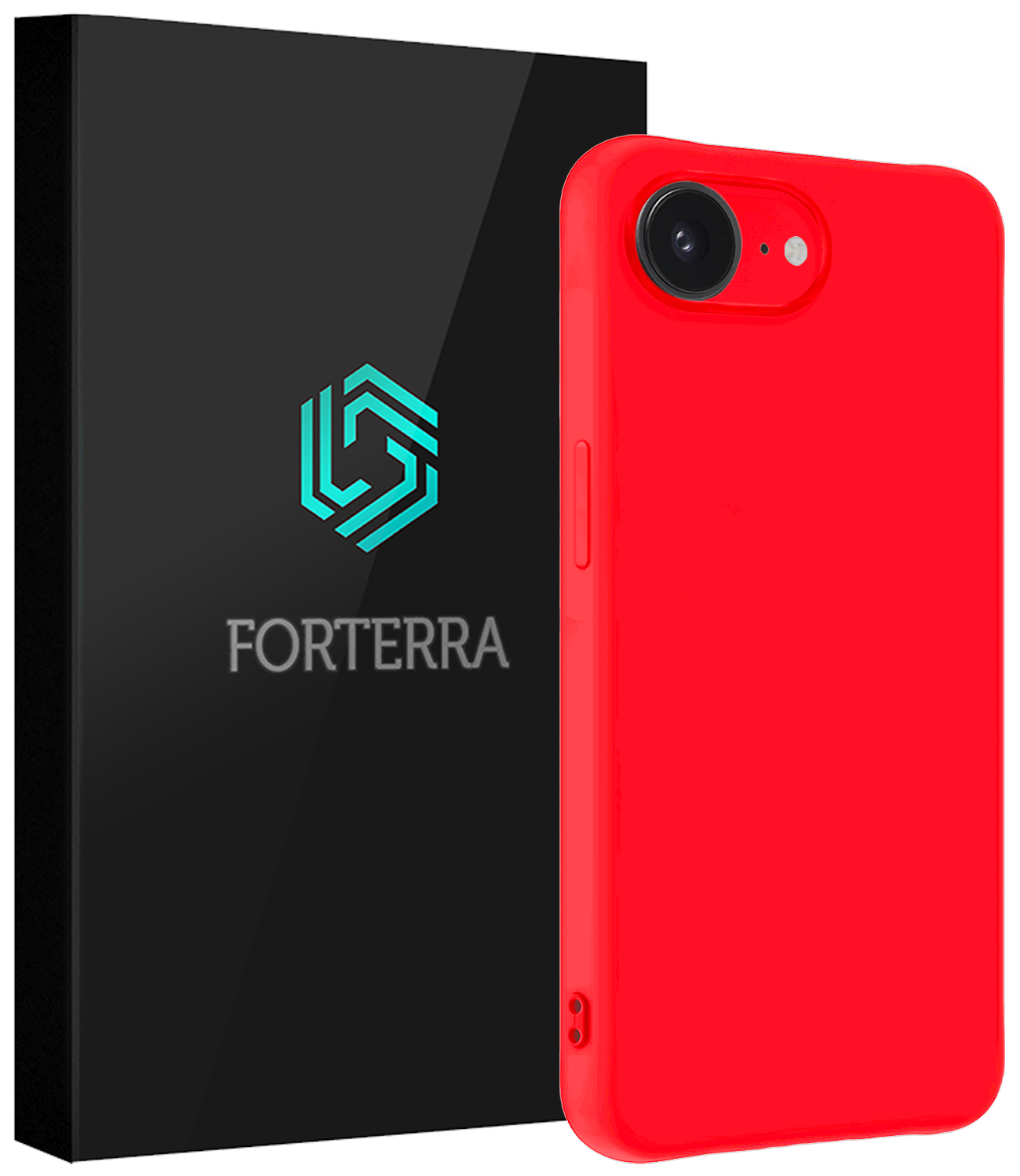 Forterra Forterra iPhone 17e Hoesje Siliconen - Rood