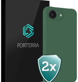 Forterra Forterra iPhone 17e Hoesje Siliconen - Donkergroen - 2 PACK