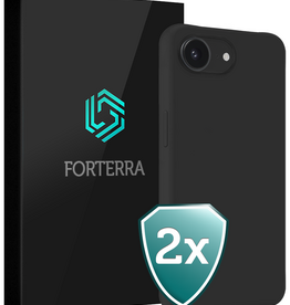 Forterra Forterra iPhone 17e Hoesje Siliconen - Zwart - 2 PACK