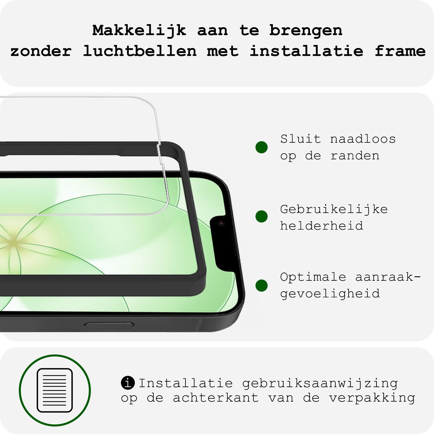 BASEY. BASEY. iPhone 17e Screenprotector Met Installatieframe