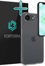 Forterra Forterra iPhone 17e Hoesje Siliconen Met Screenprotector Met Dichte Notch - Transparant