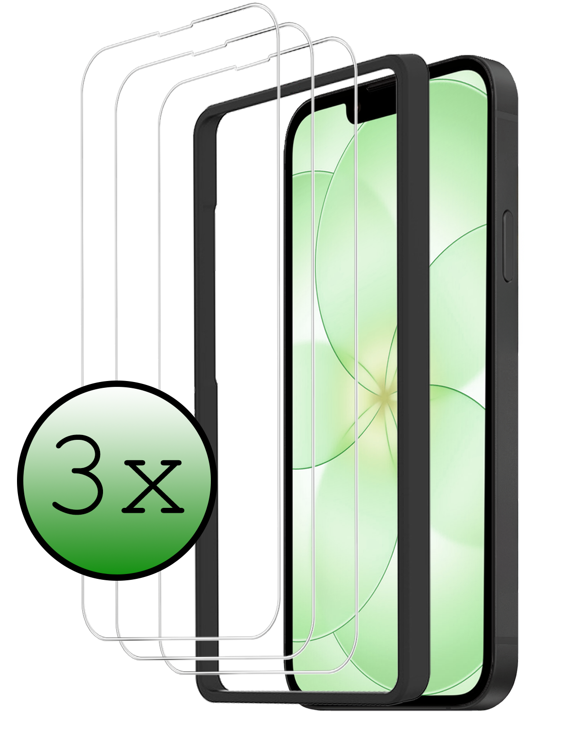 BASEY. BASEY. iPhone 17e Screenprotector Met Installatieframe - 3 PACK