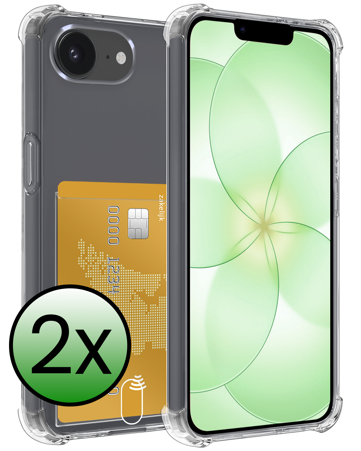 BASEY. BASEY. iPhone 17e Hoesje Pashouder - 2 PACK