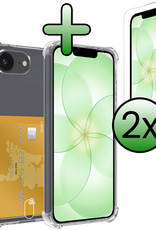 BASEY. BASEY. iPhone 17e Hoesje Pashouder Met 2x Screenprotector