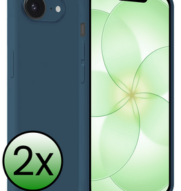 BASEY. BASEY. iPhone 17e Hoesje Siliconen - Donkerblauw - 2 PACK