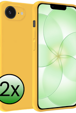 BASEY. BASEY. iPhone 17e Hoesje Siliconen - Geel - 2 PACK