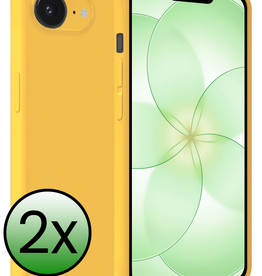 BASEY. BASEY. iPhone 17e Hoesje Siliconen - Geel - 2 PACK