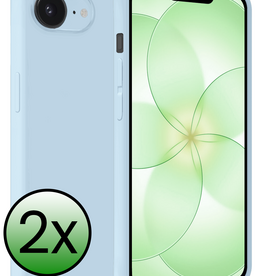 BASEY. BASEY. iPhone 17e Hoesje Siliconen - Lichtblauw - 2 PACK